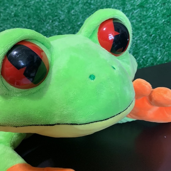 Wild Republic Europe Denmark Green Red Eyed Tree Frog 🐸 13’in - Picture 12 of 13